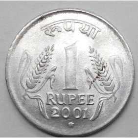 INDIA 1 Rupee 2001 H