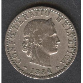 SWITZERLAND 20 Rappen 1884