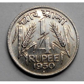 INDIA 1/4 Rupee 1950 B
