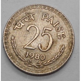 INDIA 25 Paise 1980 C
