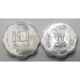 INDIA 10 Paise 1986 C