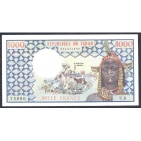 CHAD 1000 Francs 1974