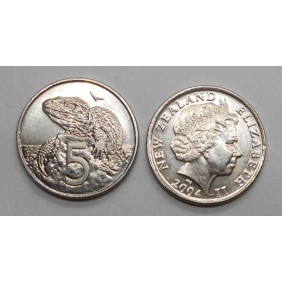 NEW ZEALAND 5 Cents 2004