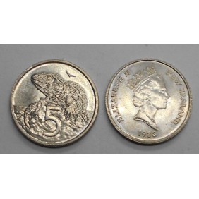 NEW ZEALAND 5 Cents 1988