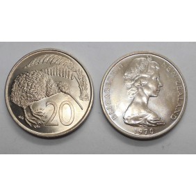NEW ZEALAND 20 Cents 1970