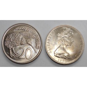 NEW ZEALAND 20 Cents 1971