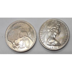 NEW ZEALAND 20 Cents 1976