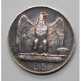 5 LIRE 1927 1 ROSETTA  AG...