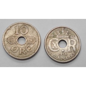 DENMARK 10 Ore 1936