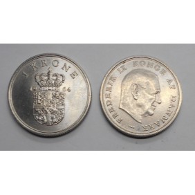 DENMARK 1 Krone 1964