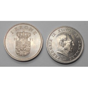 DENMARK 1 Krone 1971