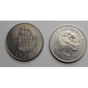 DENMARK 1 Krone 1973