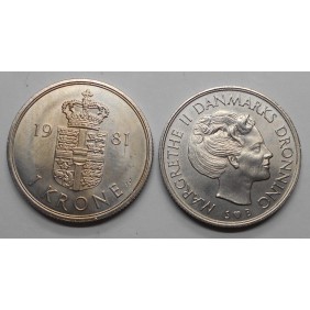 DENMARK 1 Krone 1981