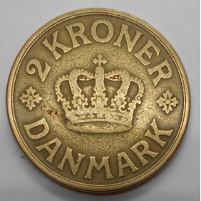 DENMARK 2 Kroner 1924 rare