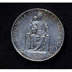 VATICANO Pio XI 10 Lire AG...