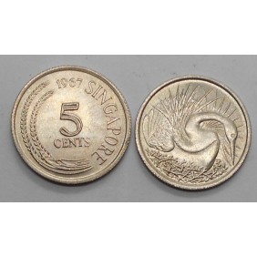 SINGAPORE 5 Cents 1967