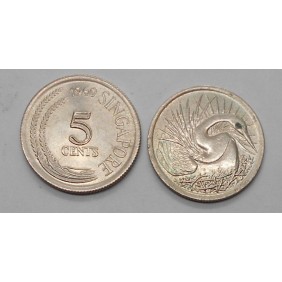 SINGAPORE 5 Cents 1969