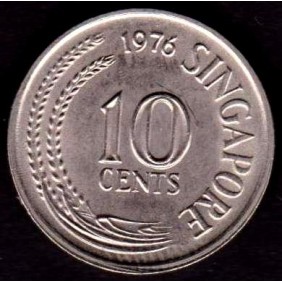 SINGAPORE 10 Cents 1976