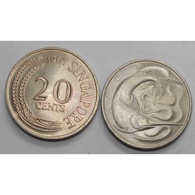 SINGAPORE 20 Cents 1967
