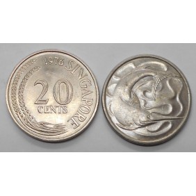 SINGAPORE 20 Cents 1976