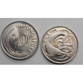 SINGAPORE 20 Cents 1980