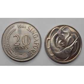 SINGAPORE 20 Cents 1981