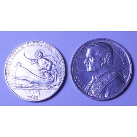 VATICANO Pio XI 5 Lire 1932 AG