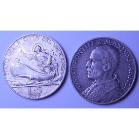 VATICANO 5 Lire 1939 AG