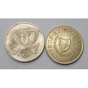 CYPRUS 5 Cents 1991