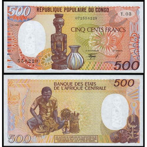 CONGO REPUBLIC 500 Francs 1990