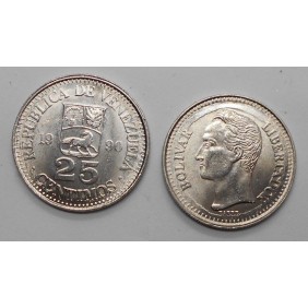 VENEZUELA 25 Centimos 1990