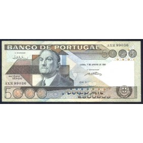 PORTUGAL 5000 Escudos 1986
