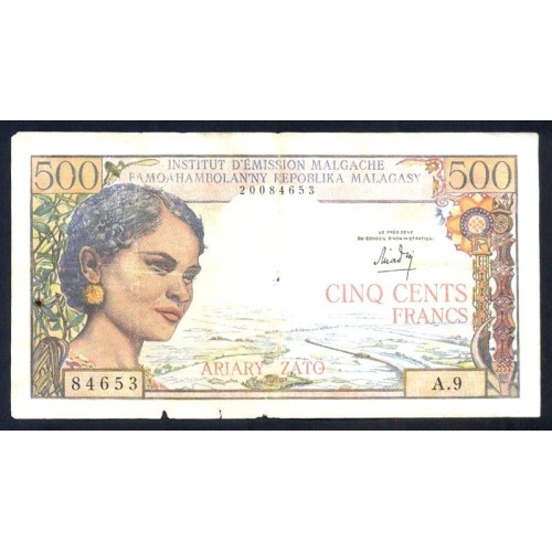 MADAGASCAR 500 Francs 1966