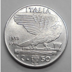 50 CENTESIMI 1939 XVIII M.
