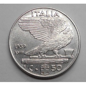 50 Centesimi 1939 XVIII M.