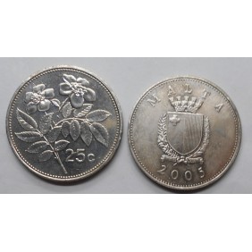 MALTA 25 Cents 2005
