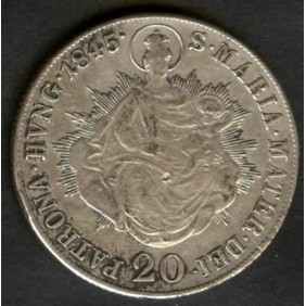 HUNGARY 20 Krajczar 1845 AG