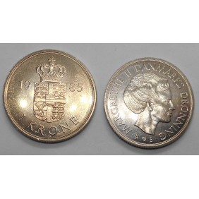 DENMARK 1 Krone 1985