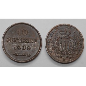SAN MARINO 10 Centesimi 1938