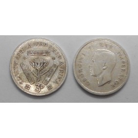 SOUTH AFRICA 3 Pence 1939 AG