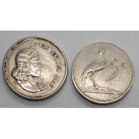 SOUTH AFRICA 5 Cents 1965...