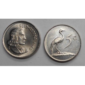 SOUTH AFRICA 5 Cents 1969...