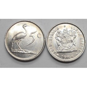 SOUTH AFRICA 5 Cents 1984