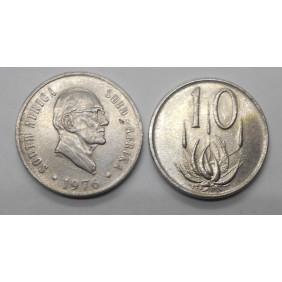 SOUTH AFRICA 10 Cents 1976...