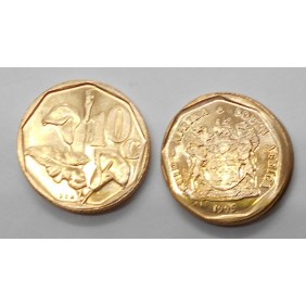SOUTH AFRICA 10 Cents 1995