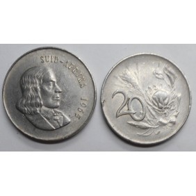 SOUTH AFRICA 20 Cents 1965...