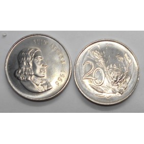 SOUTH AFRICA 20 Cents 1966...