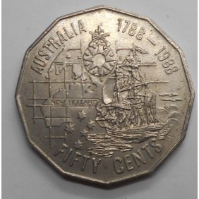 AUSTRALIA 50 Cents 1988...