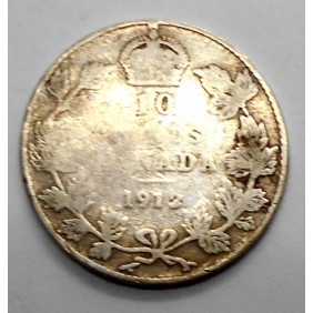 CANADA 10 Cents 1912 AG...