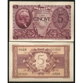 5 Lire 1944 Luogotenenza...